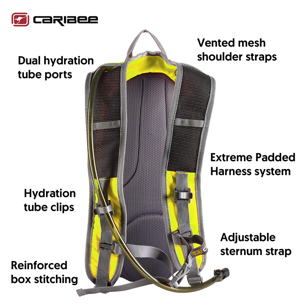 Caribee Stinger 2L Hi Vis Hydration Backpack