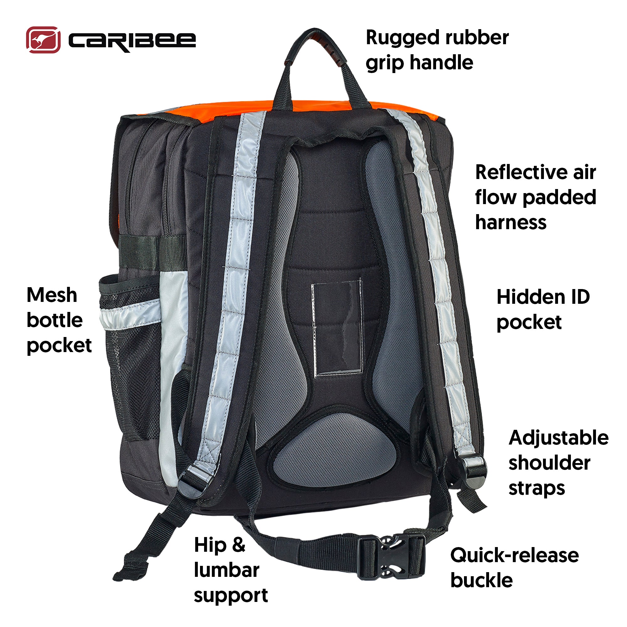 barrier travel safe backpack Caribee Pilbara 34L Safety Backpack